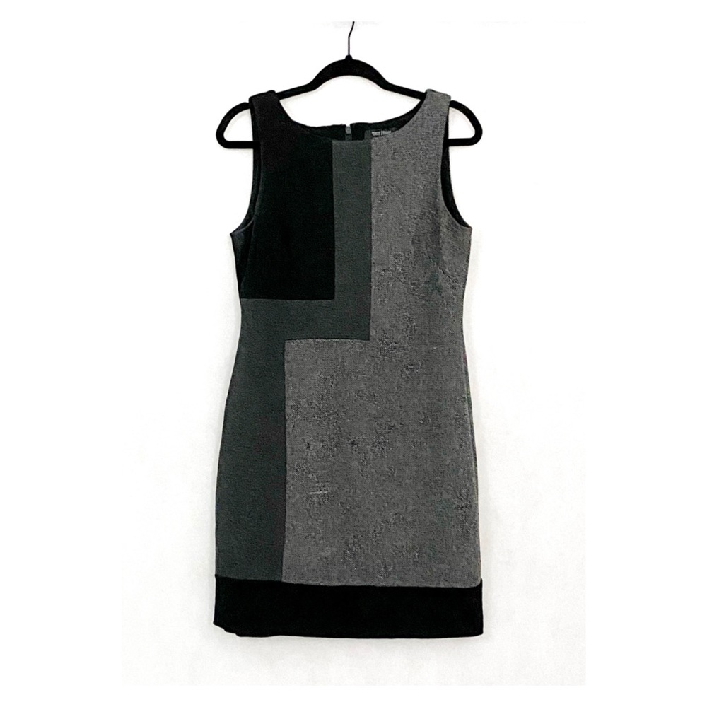 White House Black Market Tweed Color Block Dress - Picture 9 of 11